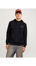 Ανδρικό Φούτερ Jack & Jones JjECorp Logo Sweat Hood Noos 12152840 Black