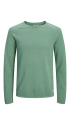 Ανδρικό Πλεκτό Βαμβακερό Jack & Jones Jjejill Knit Crew Neck Noos 12157321 Granite Green