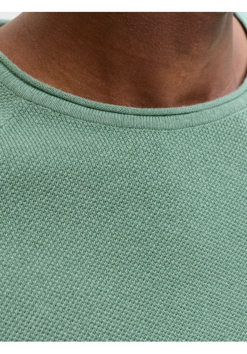 Ανδρικό Πλεκτό Βαμβακερό Jack & Jones Jjejill Knit Crew Neck Noos 12157321 Granite Green
