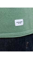 Ανδρικό Πλεκτό Βαμβακερό Jack & Jones Jjejill Knit Crew Neck Noos 12157321 Granite Green