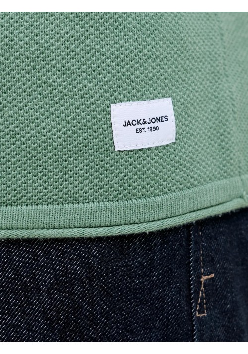 Ανδρικό Πλεκτό Βαμβακερό Jack & Jones Jjejill Knit Crew Neck Noos 12157321 Granite Green