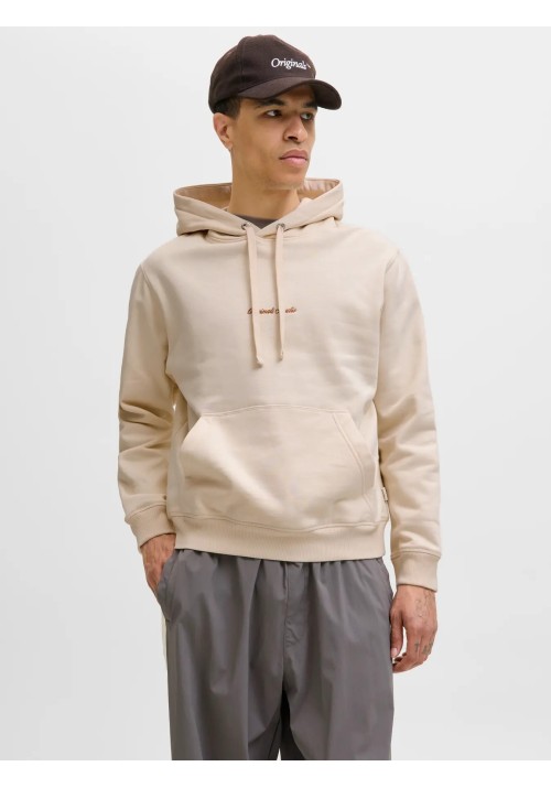 Ανδρικό Φούτερ Jack & Jones Jornorrebro EMB Sweat Hood Noos 12282861 Antique White