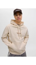 Ανδρικό Φούτερ Jack & Jones Jornorrebro EMB Sweat Hood Noos 12282861 Antique White