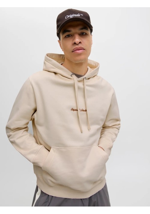 Ανδρικό Φούτερ Jack & Jones Jornorrebro EMB Sweat Hood Noos 12282861 Antique White