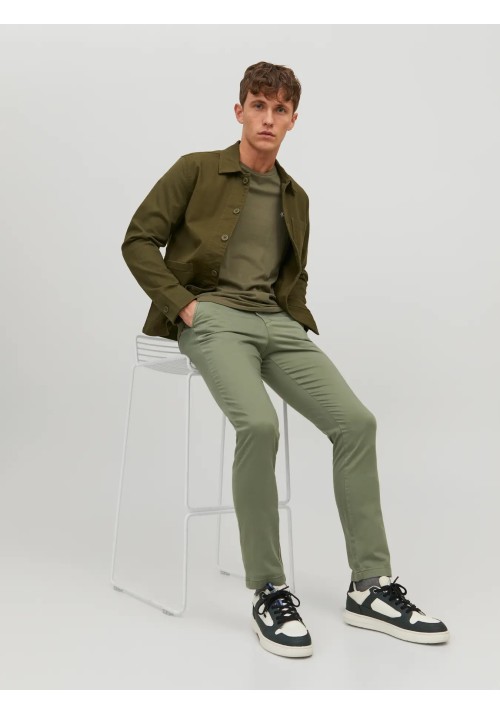 Ανδρικό Παντελόνι Chino Jack & Jones JPSTMarco Bowie NoosWebseller 12150148 Deep Lichen Green