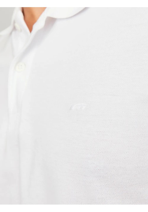 Ανδρική Μπλούζα Polo Jack & Jones JJEBasic Polo SS Noos 12136516 White