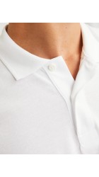Ανδρική Μπλούζα Polo Jack & Jones JJEBasic Polo SS Noos 12136516 White