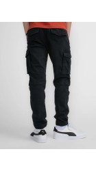 Ανδρικό Παντελόνι Cargo Petrol M-1050-TRO100-9999 Black