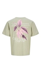 Ανδρικό T-Shirt Jack & Jones Jorcatskills Cut Out Tee Crew Neck 12290317 Seagrass