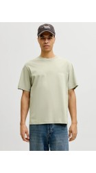 Ανδρικό T-Shirt Jack & Jones Jorcatskills Cut Out Tee Crew Neck 12290317 Seagrass