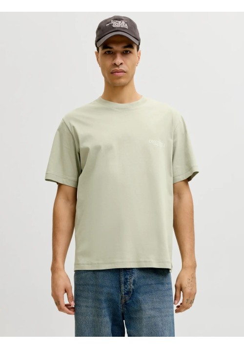 Ανδρικό T-Shirt Jack & Jones Jorcatskills Cut Out Tee Crew Neck 12290317 Seagrass