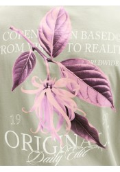 Ανδρικό T-Shirt Jack & Jones Jorcatskills Cut Out Tee Crew Neck 12290317 Seagrass