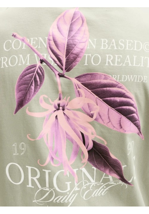 Ανδρικό T-Shirt Jack & Jones Jorcatskills Cut Out Tee Crew Neck 12290317 Seagrass