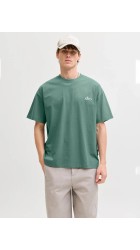 Ανδρικό T-Shirt Jack & Jones JCodust Script Back Tee SS Crew Neck 12292982 North Atlantic