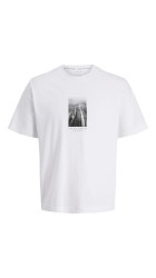 Ανδρικό T-Shirt Jack & Jones JCofusion Photo Print Tee SS Crew Neck 12289870 Bright White