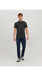 Ανδρική Μπλούζα Polo Jack & Jones JJEBasic Polo SS Noos 12136516 Black