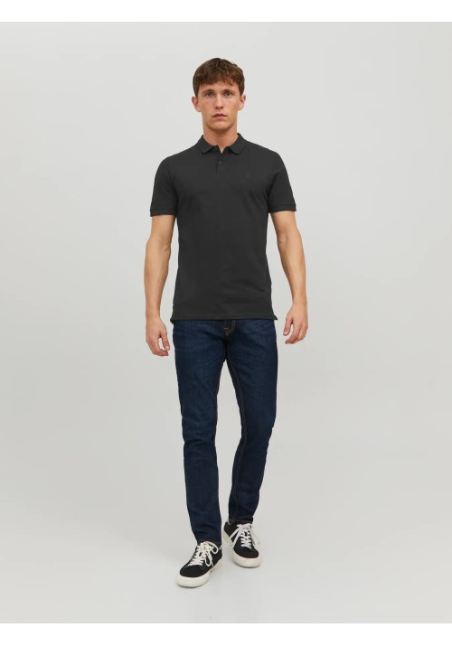 Ανδρική Μπλούζα Polo Jack & Jones JJEBasic Polo SS Noos 12136516 Black
