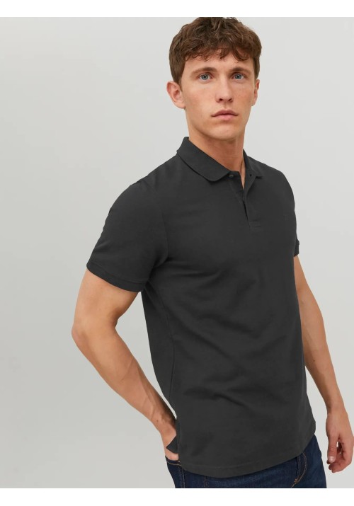 Ανδρική Μπλούζα Polo Jack & Jones JJEBasic Polo SS Noos 12136516 Black