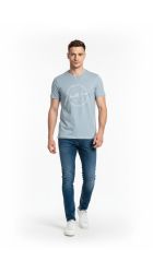 Ανδρικό T-Shirt Jack & Jones JJGrayson Tee SS Crew Neck 12288377 Celestial Blue