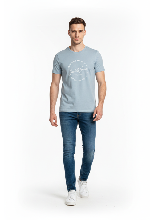 Ανδρικό T-Shirt Jack & Jones JJGrayson Tee SS Crew Neck 12288377 Celestial Blue
