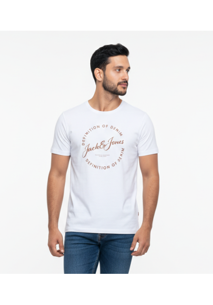 Ανδρικό T-Shirt Jack & Jones JJGrayson Tee SS Crew Neck 12288377 Bright White