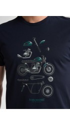 Ανδρικό T-Shirt Petrol M-3050-TSR653-5092 Μπλε