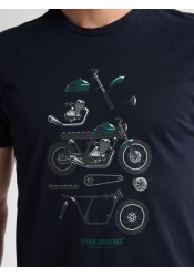Ανδρικό T-Shirt Petrol M-3050-TSR653-5092 Μπλε