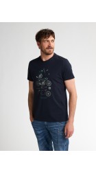 Ανδρικό T-Shirt Petrol M-3050-TSR653-5092 Μπλε