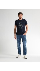 Ανδρικό T-Shirt Petrol M-3050-TSR653-5092 Μπλε