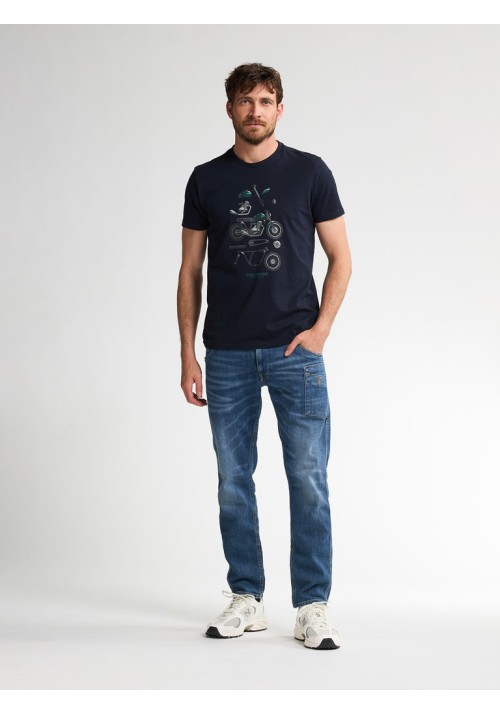 Ανδρικό T-Shirt Petrol M-3050-TSR653-5092 Μπλε