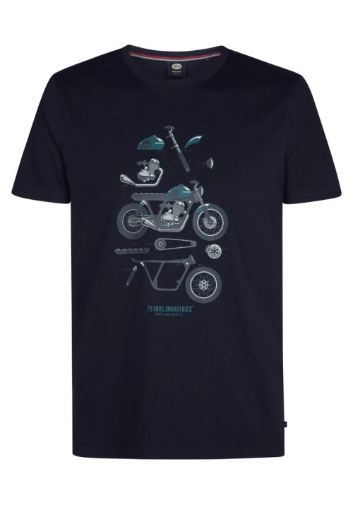 Ανδρικό T-Shirt Petrol M-3050-TSR653-5092 Μπλε