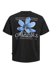 Ανδρικό T-Shirt Jack & Jones Jorcatskils Cut Out Tee Crew Neck 12290317 Black