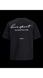 Ανδρικό T-Shirt Jack & Jones JCodust Script Back Tee SS Crew Neck 12292982 Black