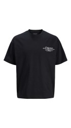 Ανδρικό T-Shirt Jack & Jones JCodust Script Back Tee SS Crew Neck 12292982 Black
