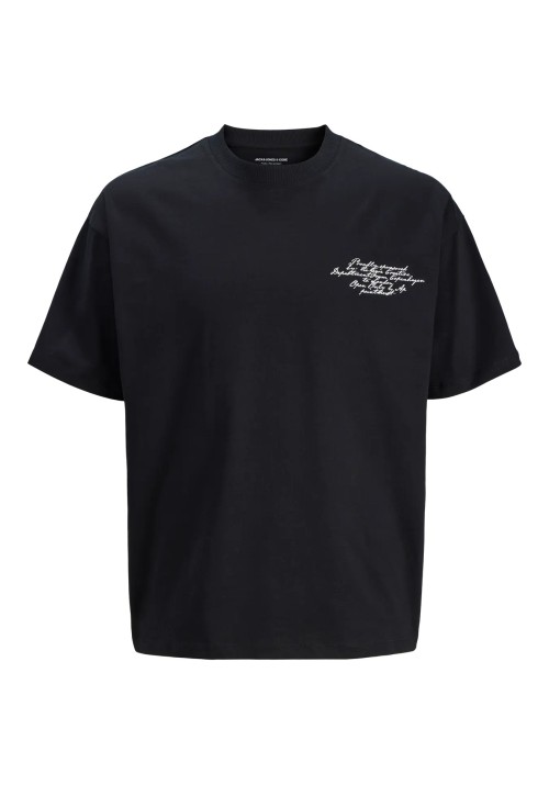 Ανδρικό T-Shirt Jack & Jones JCodust Script Back Tee SS Crew Neck 12292982 Black