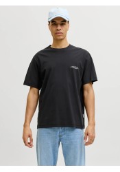 Ανδρικό T-Shirt Jack & Jones Jorcatskils Cut Out Tee Crew Neck 12290317 Black