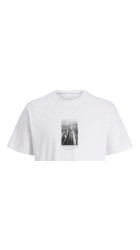 Ανδρικό T-Shirt Jack & Jones JCofusion Photo Print Tee SS Crew Neck 12289870 Bright White