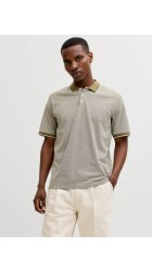 Ανδρική Μπλούζα Polo Jack & Jones JPRblualves SS Polo SN 12274681 Martini Olive Melange