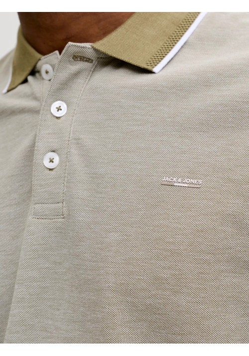 Ανδρική Μπλούζα Polo Jack & Jones JPRblualves SS Polo SN 12274681 Martini Olive Melange