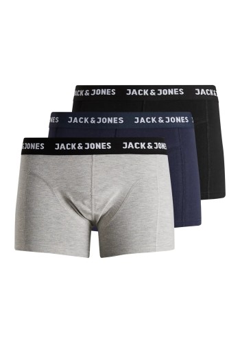 Ανδρικά Μποξεράκια 3Pack Jack & Jones Jacanthony Trunks Noos 12160750 Black/Blue night