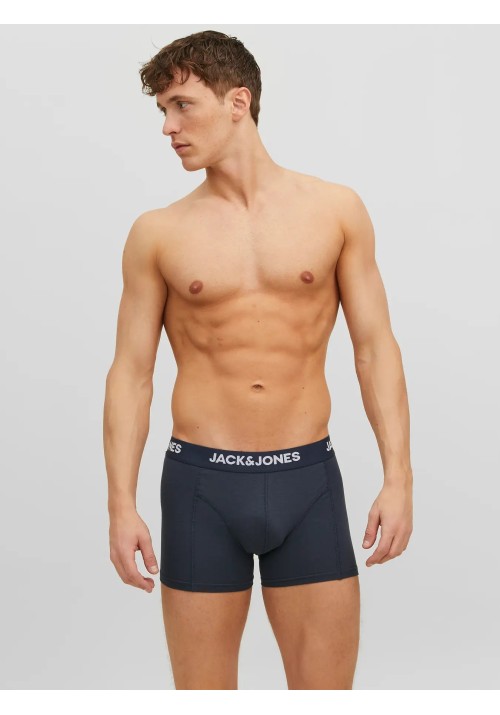 Ανδρικά Μποξεράκια 3Pack Jack & Jones Jacanthony Trunks Noos 12160750 Black/Blue night