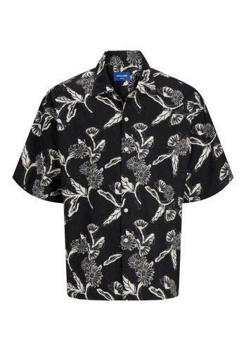 Ανδρικό Πουκάμισο Jack & Jones Jopraros  AOP OVERSIZED Shirt SS 12271118 Μαύρο