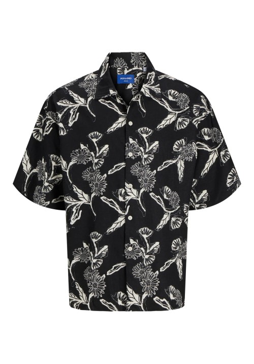 Ανδρικό Πουκάμισο Jack & Jones Jopraros  AOP OVERSIZED Shirt SS 12271118 Μαύρο