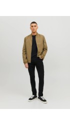 Ανδρικό Πλεκτό Βαμβακερό Jack & Jones JJEBasic Knit Crew Neck Noos  12137190 Μαύρο