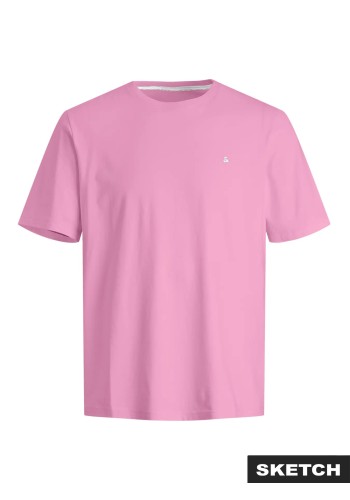 Ανδρικό T-Shirt Jack & Jones JJPaulos Tee SS Crew Neck Noos 12245087 Prism Pink