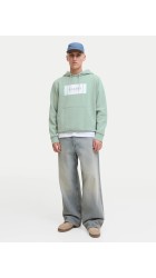 Ανδρικό Φούτερ Jack & Jones JJHayato Sweat Hood BTS LN 12278614 Iceberg Green
