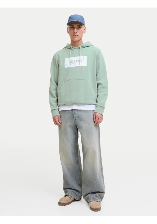 Ανδρικό Φούτερ Jack & Jones JJHayato Sweat Hood BTS LN 12278614 Iceberg Green