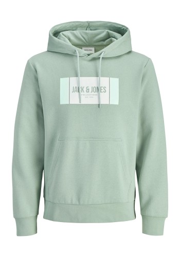 Ανδρικό Φούτερ Jack & Jones JJHayato Sweat Hood BTS LN 12278614 Iceberg Green