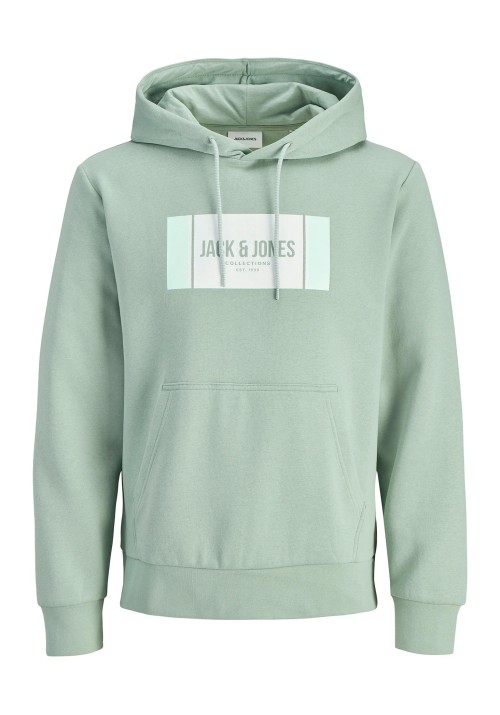 Ανδρικό Φούτερ Jack & Jones JJHayato Sweat Hood BTS LN 12278614 Iceberg Green