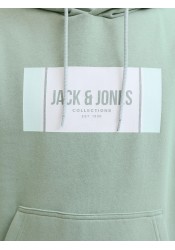 Ανδρικό Φούτερ Jack & Jones JJHayato Sweat Hood BTS LN 12278614 Iceberg Green